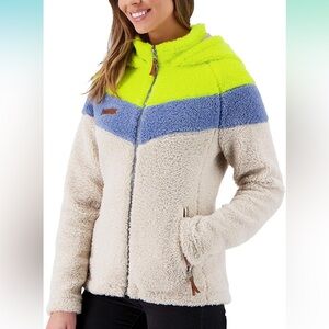 Obermeyer Kai Sherpa Jacket neon, green, hiking winter jacket